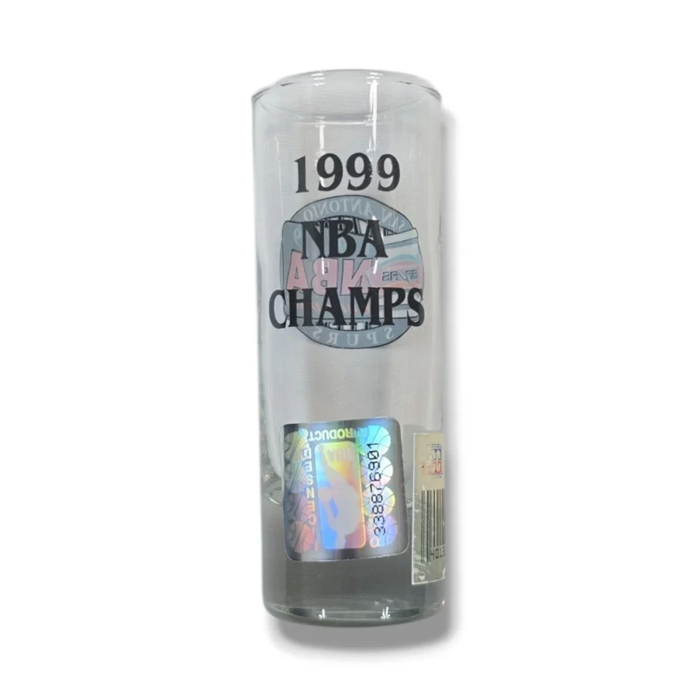 Vintage NBA San Antonio Spurs 1999 Champions‎ Shooter Shot Glass Clear NWT